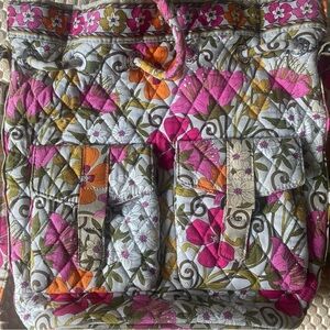 Vera Bradley Pink and Orange Crossbody Bag with Butterfly Print